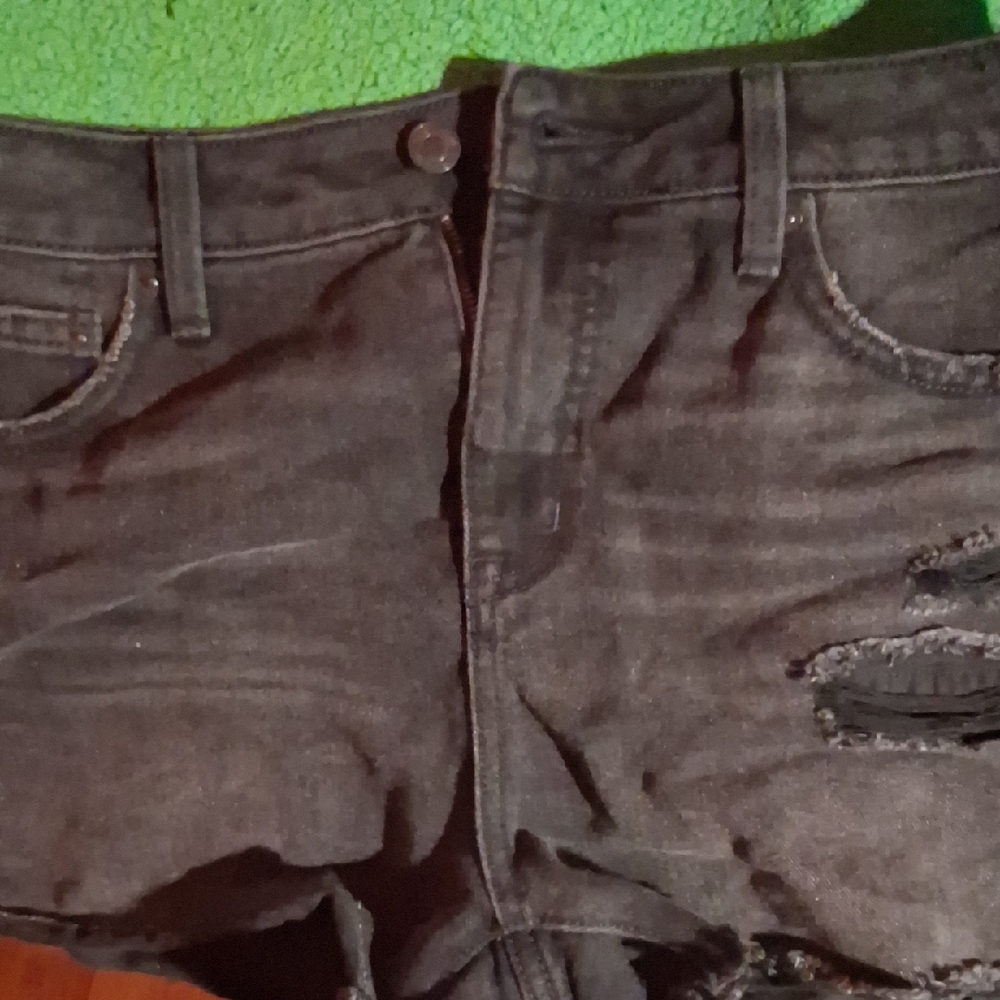 Time and Tru High Rise Black Denim Shorts